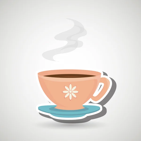 Taza de café diseño — Vector de stock