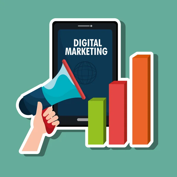 Digital marketing design — Stock Vector