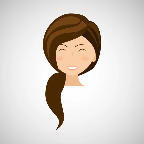 Mujer avatar diseño — Vector de stock