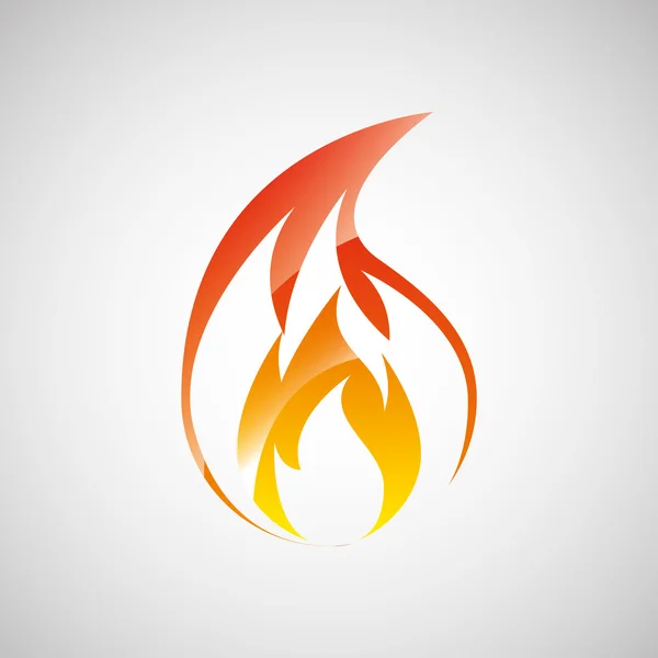 Conception de flamme de feu — Image vectorielle