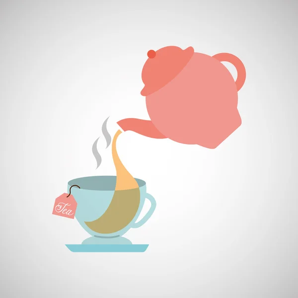 Tea time design — Stock vektor