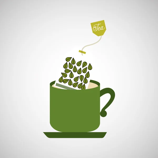 Tea Time diseño — Vector de stock