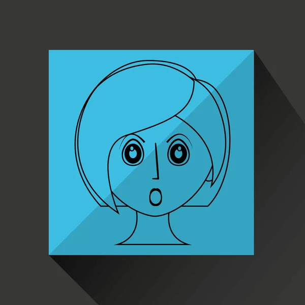 Mulher avatar design — Vetor de Stock