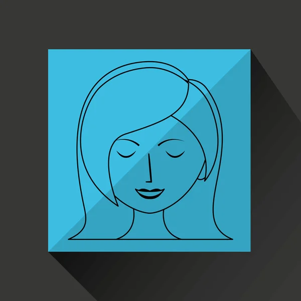 Kvinna avatar design — Stock vektor