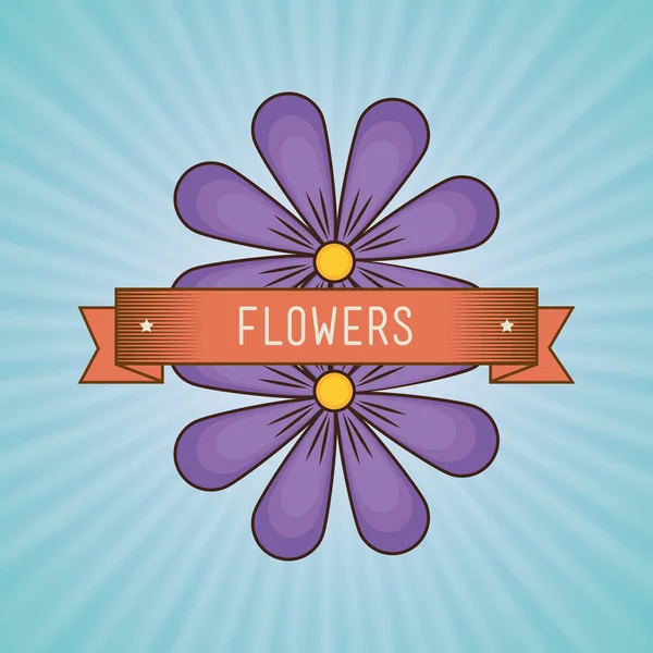 Ontwerp met mooie bloemen — Stockvector