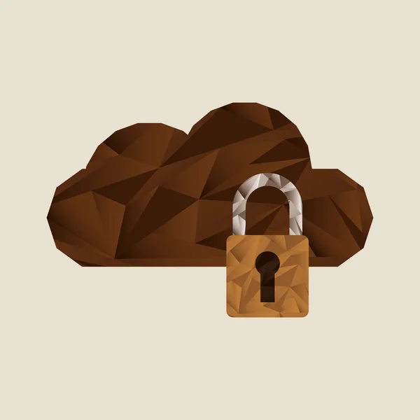 Cloud Security Design, Vektorillustration eps10 Grafik — Stockillustration Cloud-Sicherheitsdesign — Stockvektor