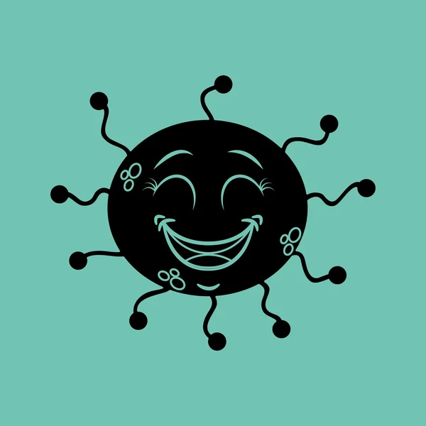 Diseño del carácter del virus — Vector de stock