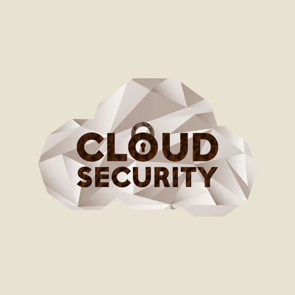 Cloud security design — Stock Vector