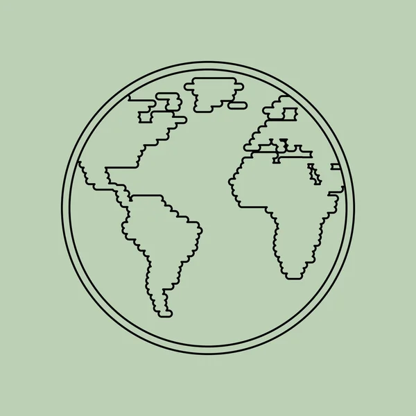 世界地球デザイン — ストックベクタ