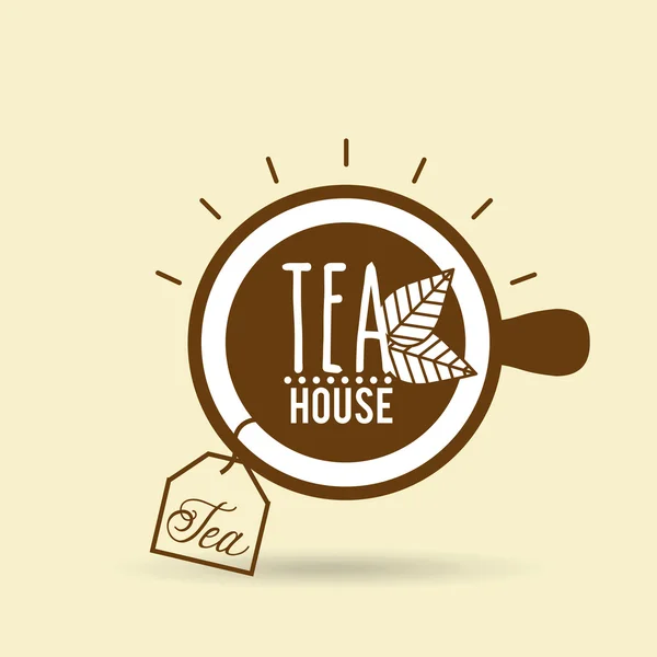 Tea Time diseño — Vector de stock