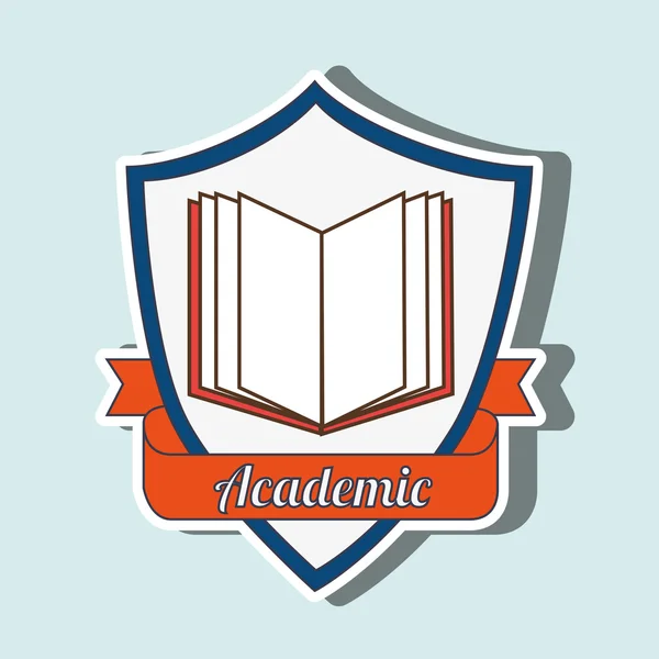 Design emblema accademico — Vettoriale Stock