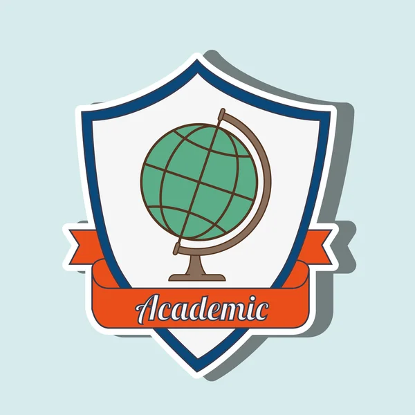 Akademisk emblem design – Stock-vektor