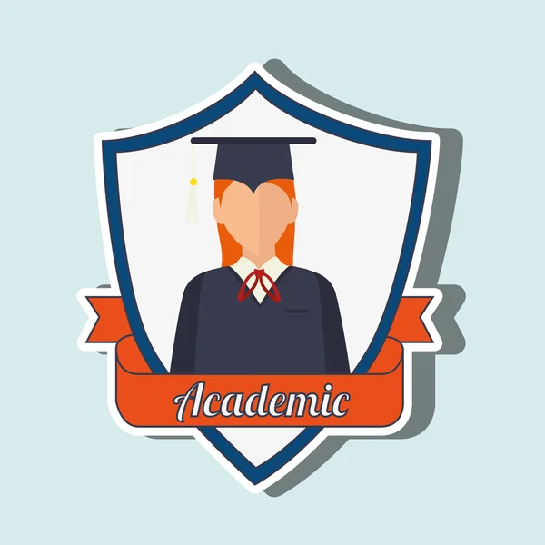 Academic student design — Stock Vector