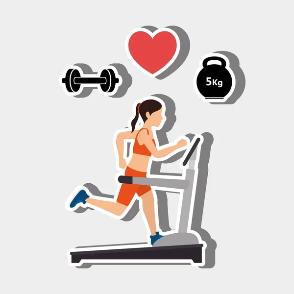 Fitness gym design — Stock vektor