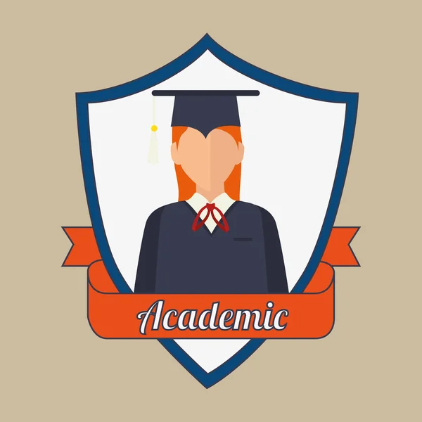 Ontwerp van de academische student — Stockvector