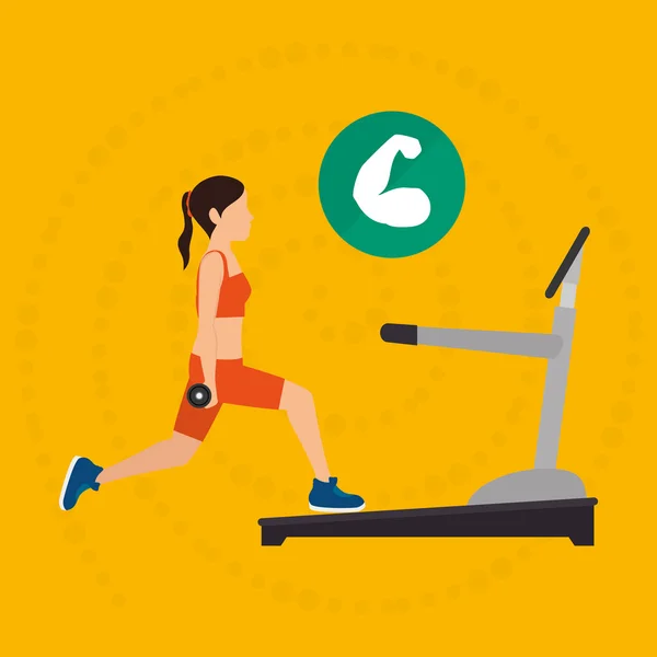 Fitness diseño de gimnasio — Vector de stock