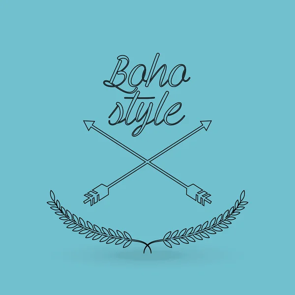 Diseño de estilo boho — Vector de stock