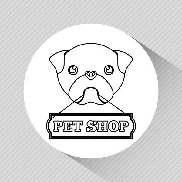 Pet design conceito cuidado — Vetor de Stock