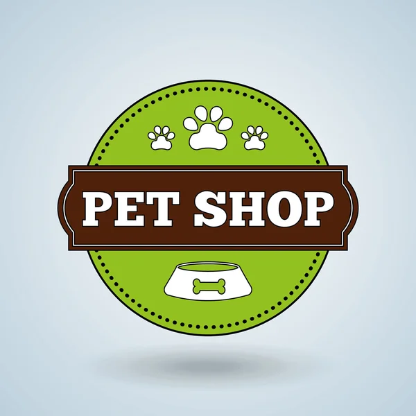 Pet design conceito cuidado — Vetor de Stock