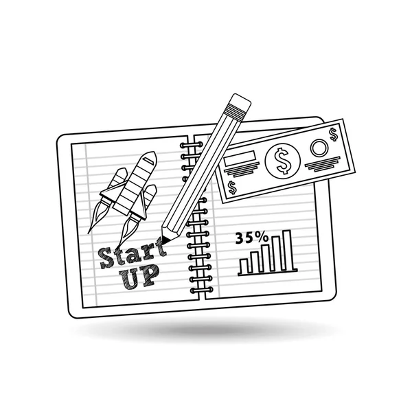 Start-up conceptontwerp — Stockvector