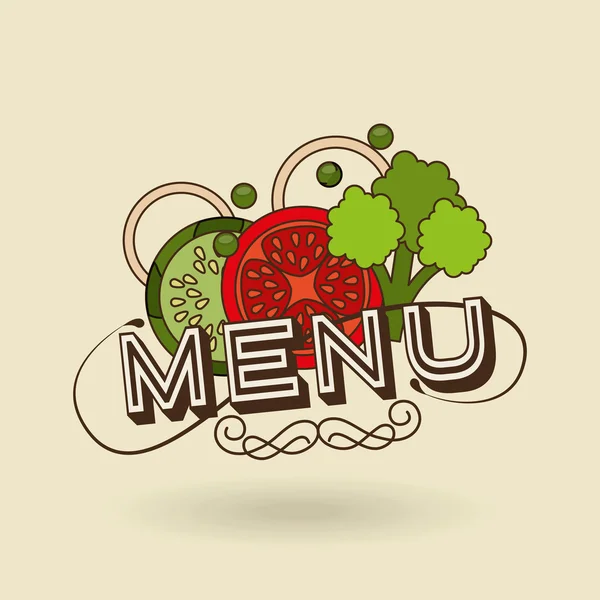 Menu heerlijk eten ontwerp — Stockvector