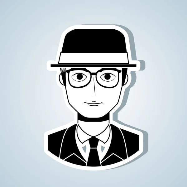 Caballero avatar diseño — Vector de stock