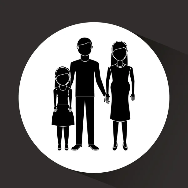 Conception des membres de la famille — Image vectorielle