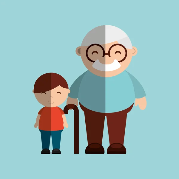 Happy grandparents  design — Stock Vector