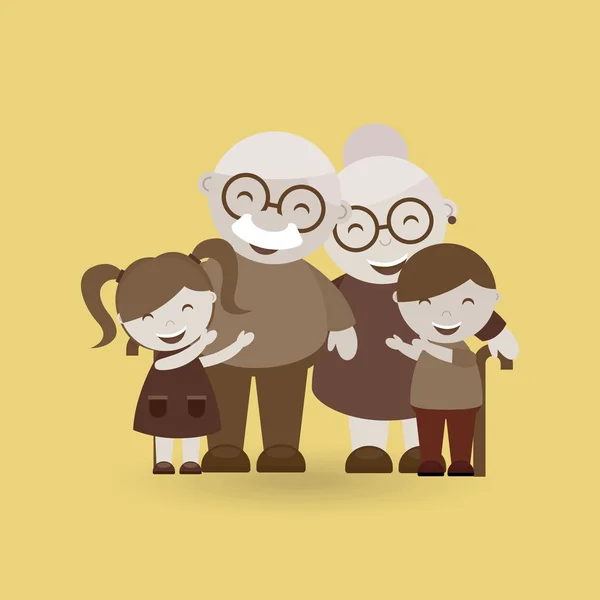 Happy grandparents  design — Stock Vector