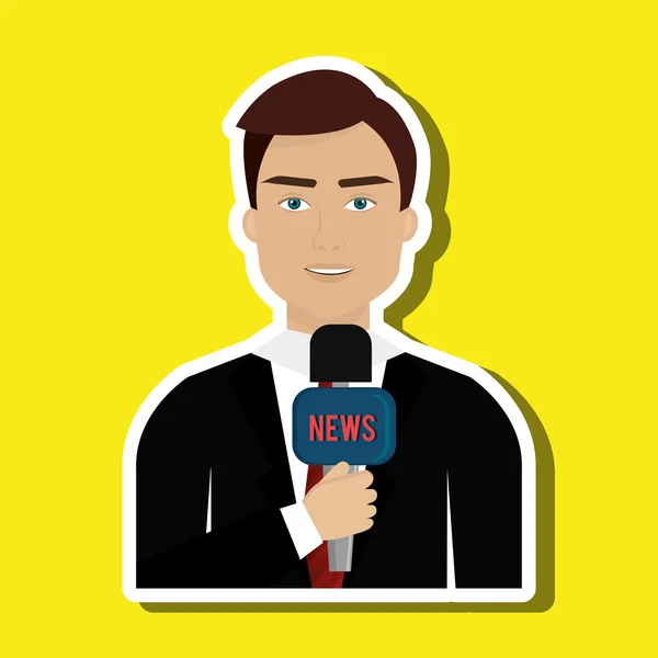 Diseño reportero de noticias — Vector de stock