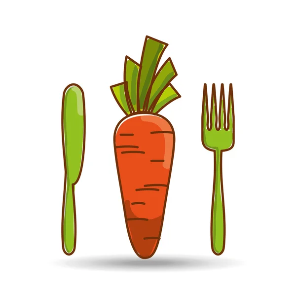 Design alimentaire végétalien — Image vectorielle