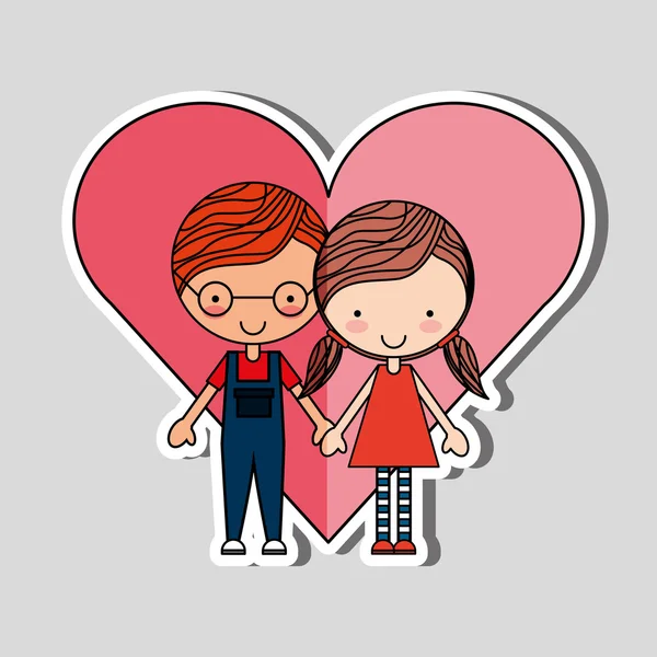 Design de relacionamentos de casal — Vetor de Stock