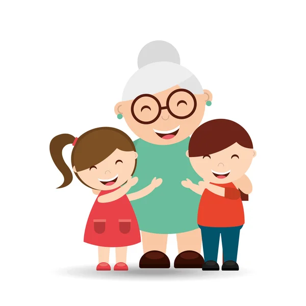 Boldog nagyszülők design — Stock Vector