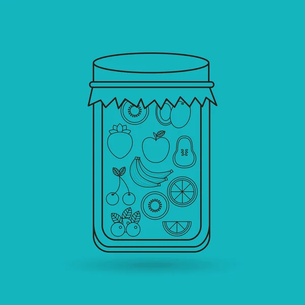 homemade marmelade fruit jam logo graphic — Stock Vector © artefacti