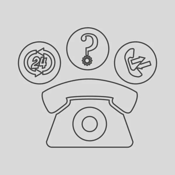 Call-Center-Design — Stockvektor