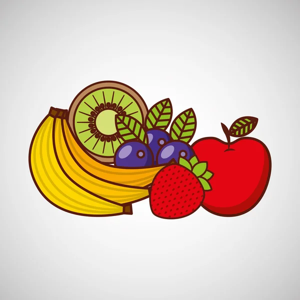Diseño de fruta fresca — Archivo Imágenes Vectoriales