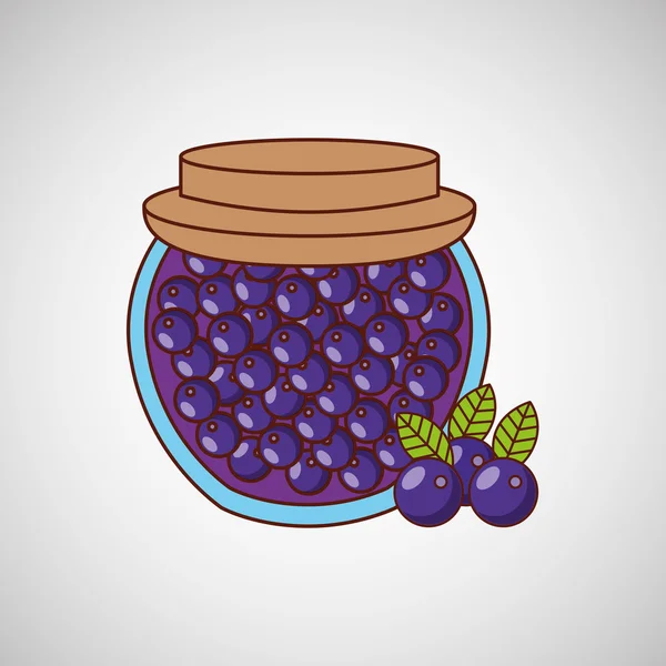 Conception de confiture de fruits — Image vectorielle