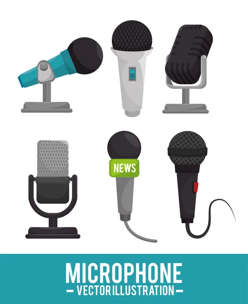 Проектирование услуг микрофона — стоковый вектор