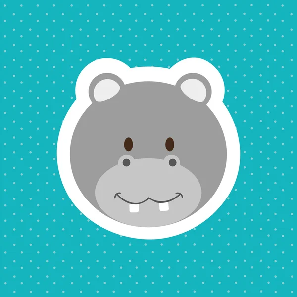 Lindo diseño animal — Vector de stock