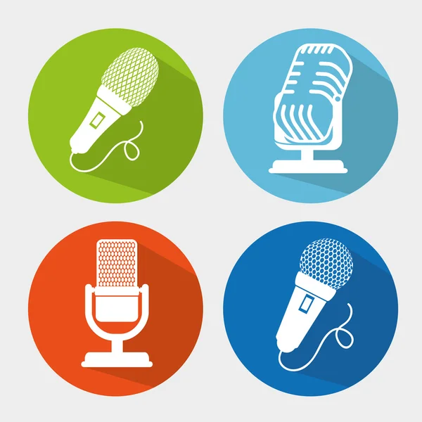 Conception de services de microphone — Image vectorielle