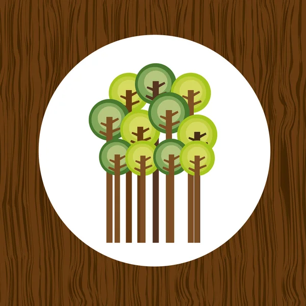 Orman ağaçları tasarımı — Stok Vektör