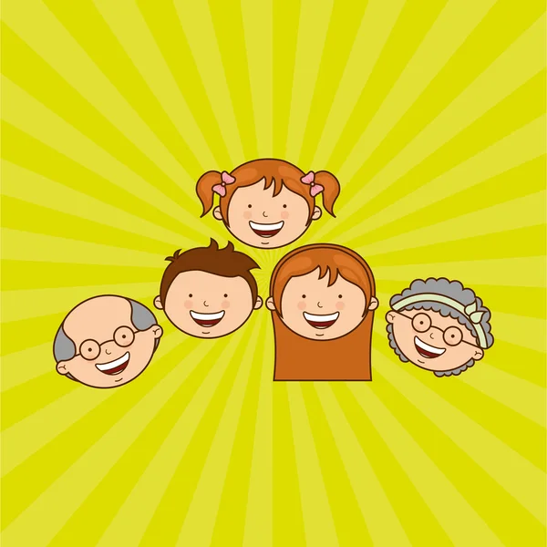 幸せな家族のデザイン — ストックベクタ