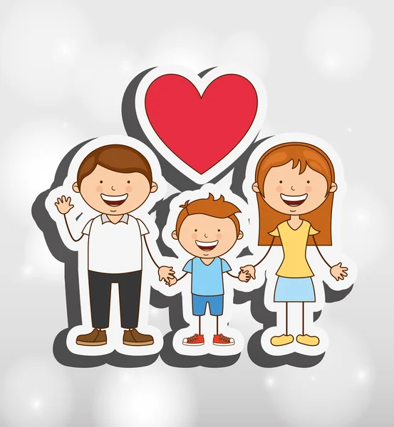Happy family design — Stock Vector