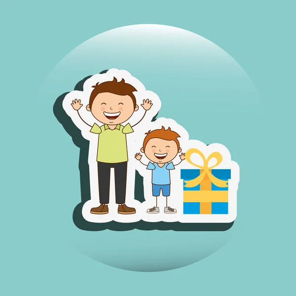 Šťastný rodinný design — Stockový vektor