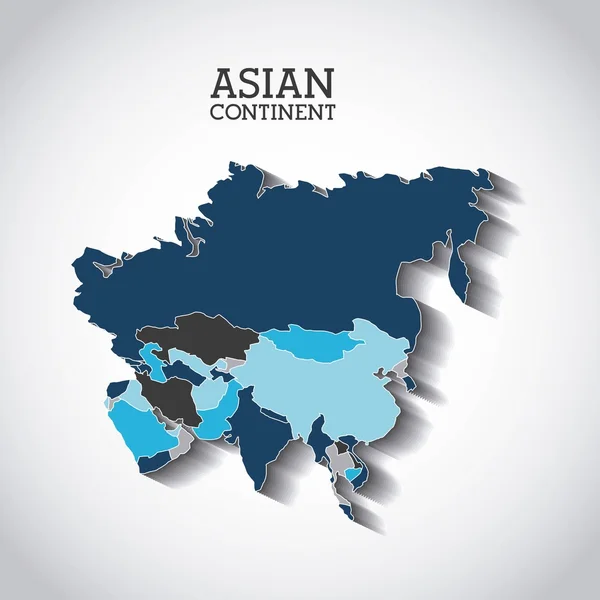 Conception du continent asiatique — Image vectorielle