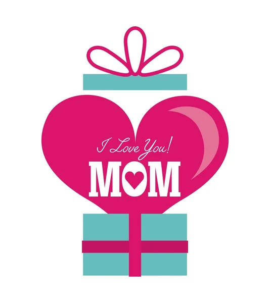 Projeto de cartão Feliz Dia das Mães — Vetor de Stock