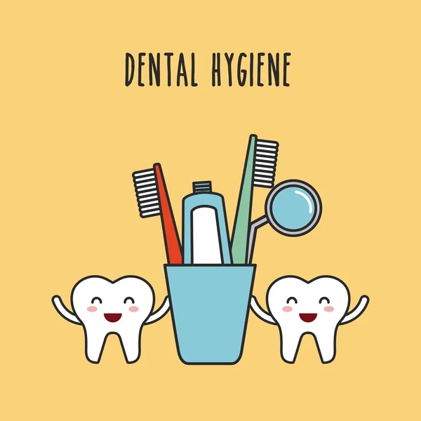 Design de higiene dentária —  Vetores de Stock