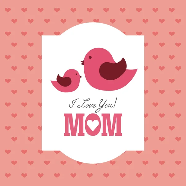 Gelukkig moeders dag kaart ontwerp — Stockvector