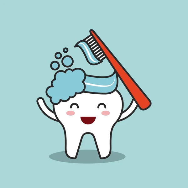 Dişlerle ilgili sağlık bilgisi tasarım — Stok Vektör
