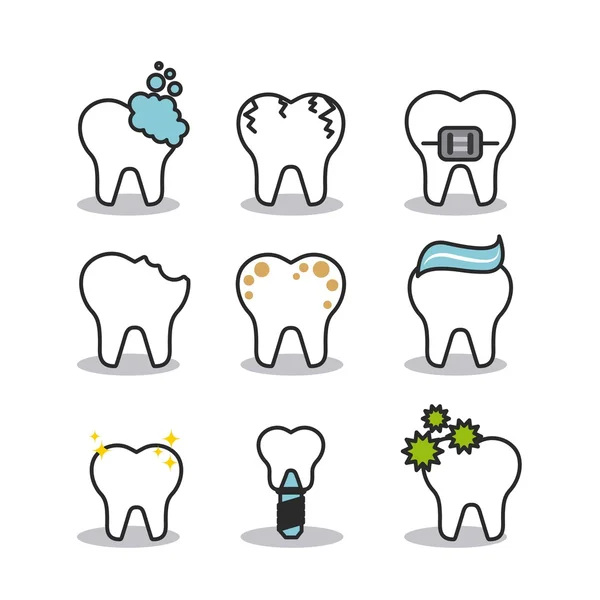 Design de higiene dentária — Vetor de Stock